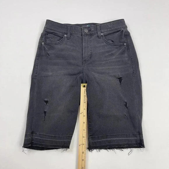 Lularoe Denim Distressed Bermuda Shorts - Picture 8 of 9